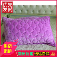 夹棉加厚水晶绒保暖绒面枕套法兰绒短毛绒一只装秋冬枕头套一对装