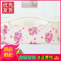 纯棉夹棉长枕套1.2m1.5米1.8婚庆情侣双人加厚全棉枕头套枕芯套