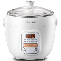 小熊电炖锅陶瓷炖锅煮粥神器全自动电炖盅隔水炖家用燕窝锅煲汤锅 白色