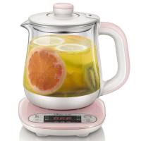 小熊养生壶0.8L升迷你小容量办公室全自动mini小型玻璃电煮花茶器 粉色