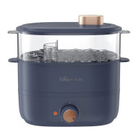 小熊(Bear)煮蛋器蒸蛋器 双层定时迷你家用多功能早餐机电蒸锅蛋羹 蓝色 ZDQ-B06G1