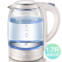 小熊(Bear)电水壶 玻璃电热水壶家用1.7L大容量烧水壶304不锈钢发热盘