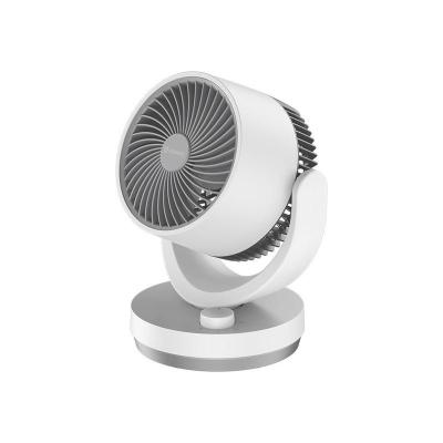 艾美特电风扇家用小型桌面台式空气循环扇办公室涡轮对流迷你风扇 新款基础款—白色