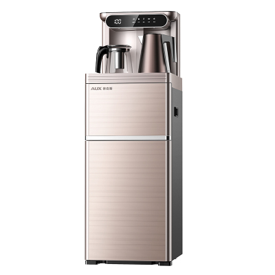 奥克斯茶吧机家用全自动立式多功能智能新款加高加宽大尺寸饮水机 玫瑰金 冰温热ycb-06