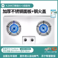 志高煤气灶双灶燃气灶家用嵌入式天然气灶台式液化气灶猛火灶炉具 标配加厚不锈钢钢火盖 天然气