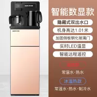 奥克斯饮水机多功能下置水桶家用立式制冷热全自动智能茶吧机168 金色 冰温热
