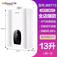 万和燃气热水器电家用天然气煤气液化气12升恒温365T防冻强排式旗舰款 13升 菱钻白 液化气