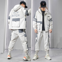 工装外套男士春秋冬季痞帅炸街衣服超火cec慵懒风机能夹克套装潮