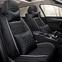 致驾新款全包卡通汽车坐垫四季通用丰田RAV4威驰卡罗拉雷凌亚麻布座套朗逸速腾凌渡途观帕萨特专用座垫