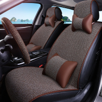 致驾半包亚麻座垫吉普jeep指南者2007/2008/2009/2010年款新汽车坐垫朗逸速腾凌渡途观帕萨特专用座垫套