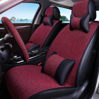 致驾半包亚麻座垫11/12/13/14/15年新款三菱蓝瑟欧蓝德翼神新汽车坐垫朗逸速腾凌渡途观帕萨特专用座垫套