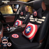 致驾漫威卡通汽车坐垫四季通用轩逸逍客骐达奇骏蓝鸟春季全包座套宝马x1x3x5奥迪Q3Q5a4lA6L坐垫座套专用