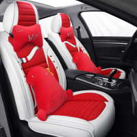 致驾皇冠猴汽车坐垫真棉全车套前排后排有靠背四季通用卡通棉坐垫大众宝来朗逸速腾捷达迈腾坐垫座套专用