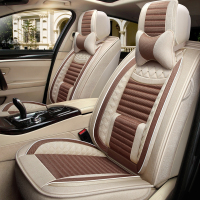 致驾网红全包围汽车坐垫四季通用亚麻布艺小车专用座椅套全包四季座套大众宝来朗逸速腾捷达迈腾专用坐座垫套