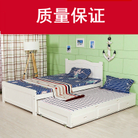 符象儿童床拖床子母床白色双人单人床双层床高低床抽屉储物床
