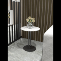 意式极简铁艺岩板边几角几客厅符象小茶几大理石小圆桌沙发阳台小桌子