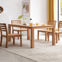 木质餐桌简约橡木小户型符象饭桌北欧家用餐桌椅组合定制家具