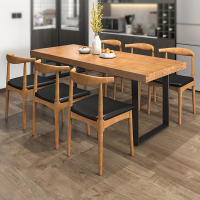 木质餐桌椅组合长方形家用小户型符象北欧现代简约轻奢吃饭桌子餐桌