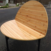 符象定制木质圆桌面杉木折叠1.5米1.6米1.8米家用圆桌10人酒店餐桌圆台面