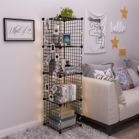 符象简易书架落地窄书柜卧室书桌学生铁艺收纳小型家用多层宿舍置物架