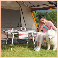 符象户外折叠桌子蛋卷桌露营桌便携式铝合金野餐野营桌椅装备用品