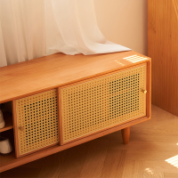 符象日式入户藤编鞋柜家用门口可坐式换鞋凳简约矮鞋柜穿鞋凳鞋架