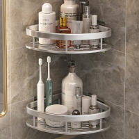 符象免打孔卫生间浴室三角置物架壁挂式厕所洗手间洗漱台墙上收纳挂架