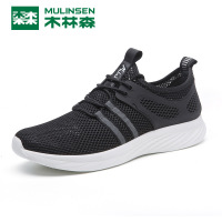 木林森男鞋夏季网鞋韩版潮流运动休闲鞋透气轻便跑步鞋系带网面鞋
