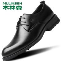 木林森男士休闲鞋夏季青少年男鞋透气结婚皮鞋男新郎薄款软底防臭