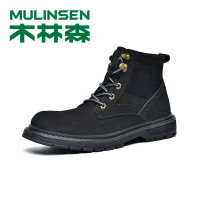 木林森马丁靴2020冬款新款男鞋秋冬英伦韩版帅气厚底百搭短筒靴子