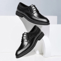 Satchi/沙驰真皮皮鞋男潮流百搭真皮正品商务正装系带办公皮鞋