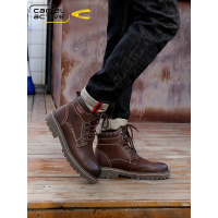 骆驼动感冬季马丁靴男靴子真皮靴加绒高帮棉鞋男士保暖雪地靴冬鞋