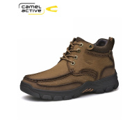 骆驼动感高帮棉鞋真皮男鞋子冬季加绒保暖冬鞋男士羊毛雪地棉靴子