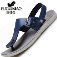 富贵鸟男士皮凉鞋透气2020夏季男凉鞋日常休闲人字拖鞋凉拖沙滩鞋
