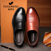 富贵鸟皮鞋男商务正装青年真皮一脚蹬男鞋秋冬英伦潮流软底休闲鞋