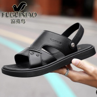 富贵鸟真皮头层牛皮男士凉鞋夏季2020新款休闲两用外穿沙滩男拖鞋