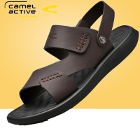 德国骆驼动感凉鞋夏季新款休闲男士凉鞋真皮露趾沙滩鞋凉拖鞋男