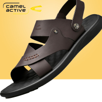 德国骆驼动感凉鞋男中年人爸爸真皮牛皮男士凉拖2020夏季新款沙滩