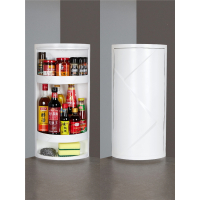 厨房旋转置物架收纳架符象三角转角壁挂式免打孔调料调味品储物柜