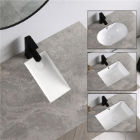 小尺寸台下盆阳台嵌入式家用陶瓷洗脸盆符象迷你台盆水槽洗手池窄长型