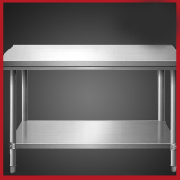 符象加厚不锈钢桌子长方形工作台厨房专用切菜案台奶茶包装台打荷商用