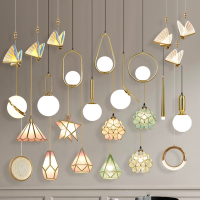 符象餐厅吊灯三头北欧现代简约单床头过道玄关饭桌酒吧台吊灯