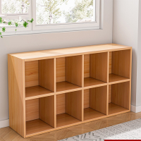 符象书架置物架落地家用靠墙书柜子储物柜多层矮格子柜客厅收纳柜