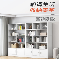 符象简易书架落地靠墙客厅置物架分层收纳架储物柜简约现代家用书柜