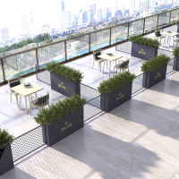 符象铁艺栅栏庭院围栏户外绿植花盆园艺商业街咖啡厅绿化装饰隔断护栏