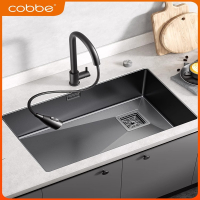 卡贝(cobbe)不锈钢水槽洗菜盆大单槽厨房菜盆洗碗槽池台下盆纳米手工