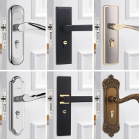 符象门锁家用通用型老式换锁卧室内房间锁木门把手柄锁具卫生间免打孔