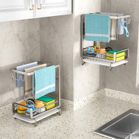 符象抹布架厨房置物架沥水篮用品架子收纳架水龙头洗碗布水槽海绵