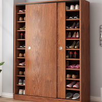 符象推拉门鞋柜多层家用玄关柜门口鞋架大容量省空间阳台木质储物柜