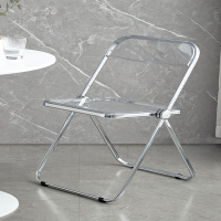 符象透明椅子亚克力时尚服装店拍照椅简约家用餐椅凳子折叠椅